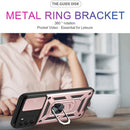 For Samsung Galaxy A03s EU Version Sliding Camera Design TPU + PC Phone Case(Rose Gold)