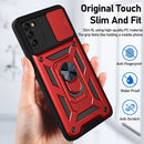 For Samsung Galaxy A03s EU Version Sliding Camera Design TPU + PC Phone Case(Red)