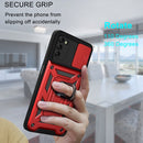 For Samsung Galaxy A03s EU Version Sliding Camera Design TPU + PC Phone Case(Red)