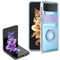 For Samsung Galaxy Z Flip3 5G Sliding Camera Design TPU Phone Case with Ring Holder(Purple)