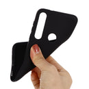 For Motorola G8 Play / One Macro Solid Color Liquid Silicone Shockproof Coverage Case(Black)