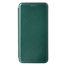 For Google Pixel 6a Carbon Fiber Texture Horizontal Flip Leather Phone Case(Green)