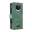 For Oukitel WP15 5G Solid Color Skin Feel Magnetic Buckle Leather Phone Case(Green)