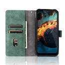 For Oukitel WP15 5G Solid Color Skin Feel Magnetic Buckle Leather Phone Case(Green)