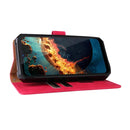 For Oukitel WP15 5G Solid Color Skin Feel Magnetic Buckle Leather Phone Case(Rose Red)