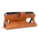 For Oukitel WP15 5G Solid Color Skin Feel Magnetic Buckle Leather Phone Case(Brown)