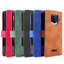 For Oukitel WP15 5G Solid Color Skin Feel Magnetic Buckle Leather Phone Case(Black)