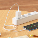 Borofone BN5 Single QC3.0 USB Charger with USB to Type-C Cable, EU Plug(White)