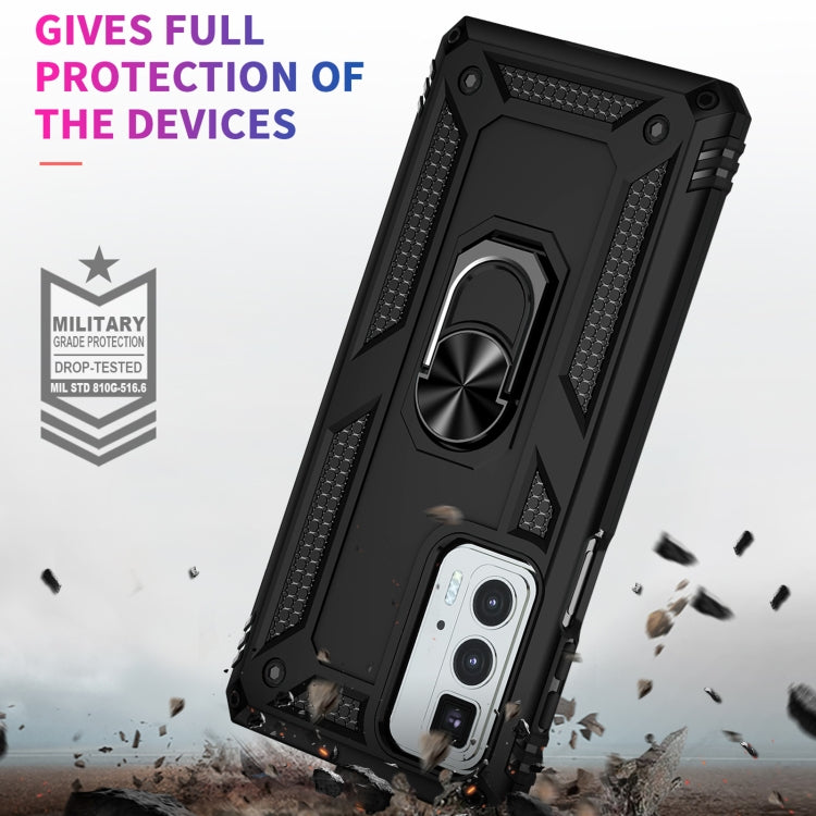For Motorola Edge 20 Pro Shockproof TPU + PC Phone Case(Black)