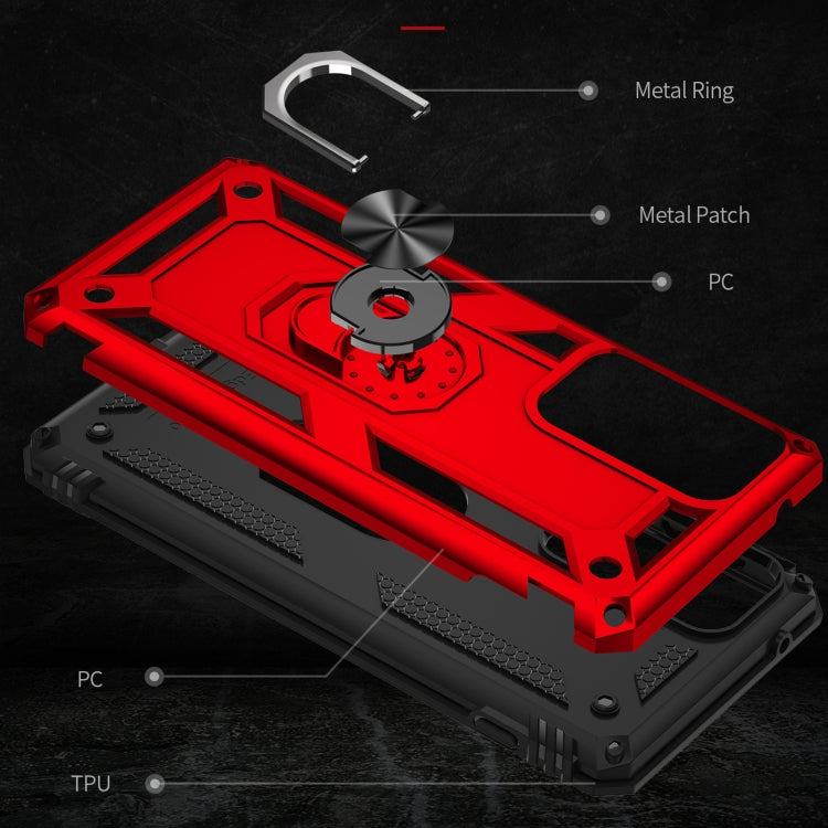 For Motorola Edge 20 Pro Shockproof TPU + PC Phone Case(Red)