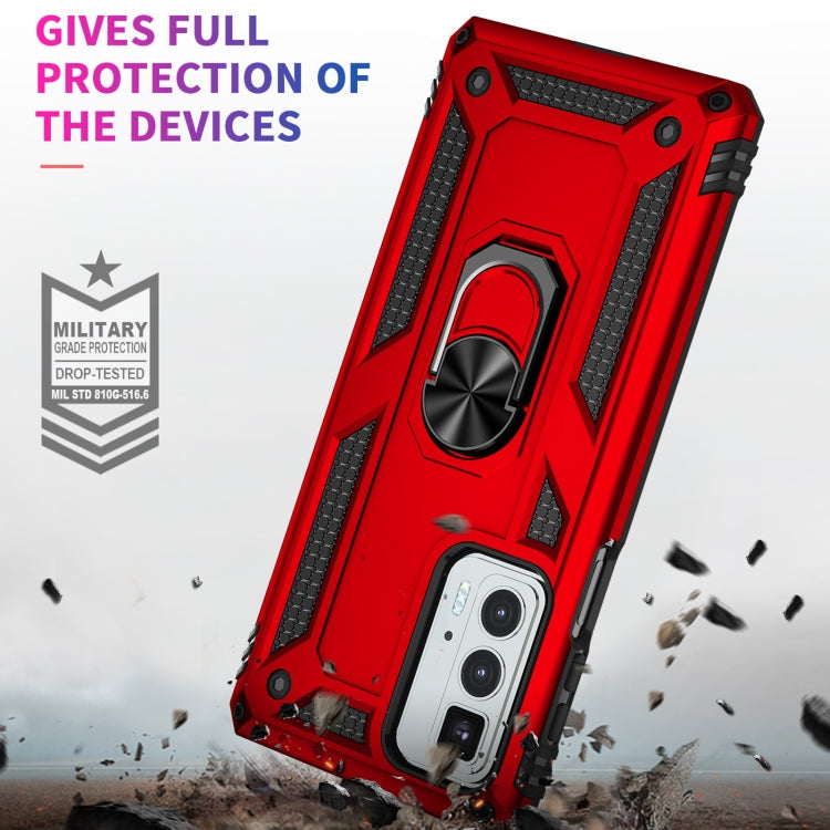 For Motorola Edge 20 Pro Shockproof TPU + PC Phone Case(Red)