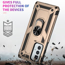 For Motorola Edge 20 Pro Shockproof TPU + PC Phone Case(Gold)