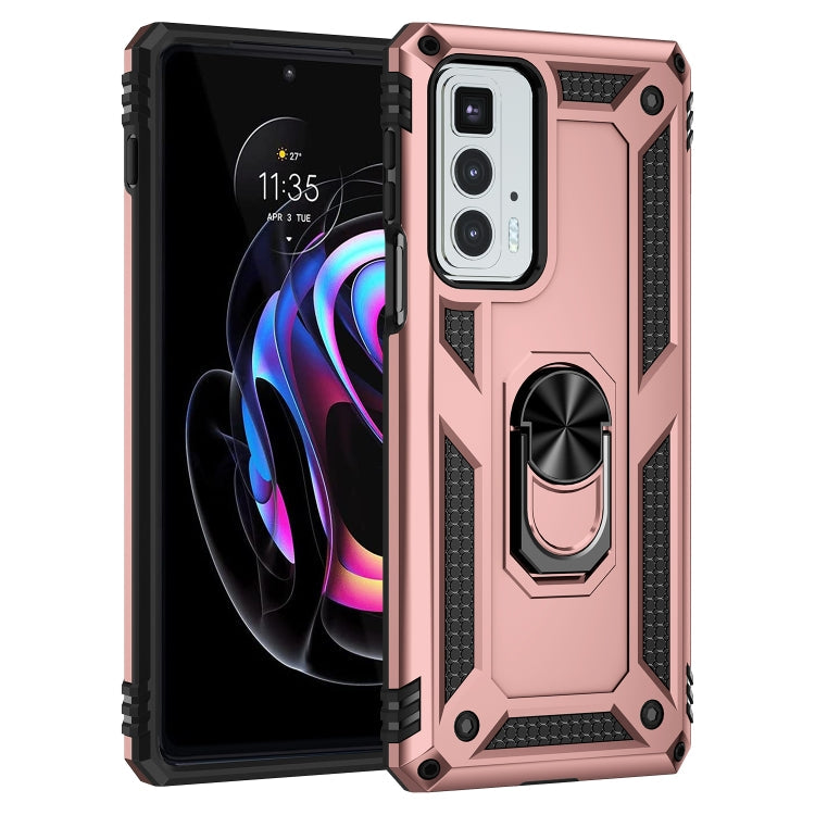 For Motorola Edge 20 Pro Shockproof TPU + PC Phone Case(Rose Gold)