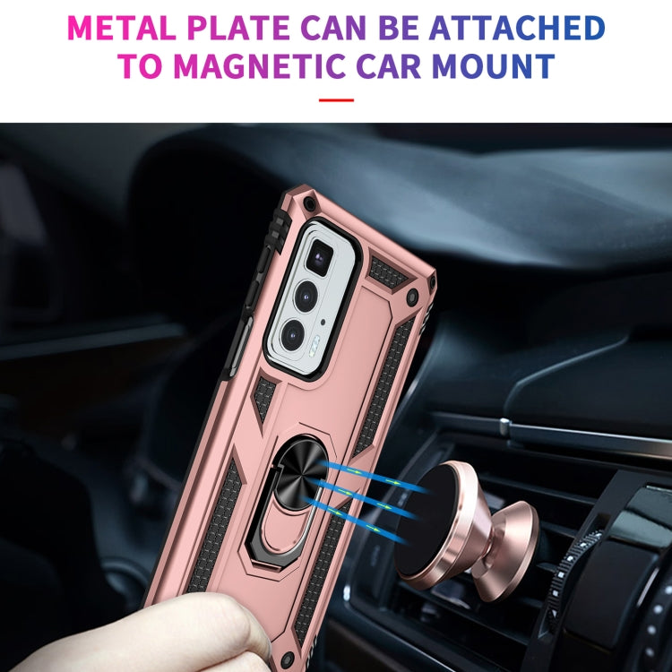 For Motorola Edge 20 Pro Shockproof TPU + PC Phone Case(Rose Gold)