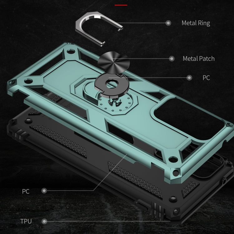 For Motorola Edge 20 Pro Shockproof TPU + PC Phone Case(Dark Green)