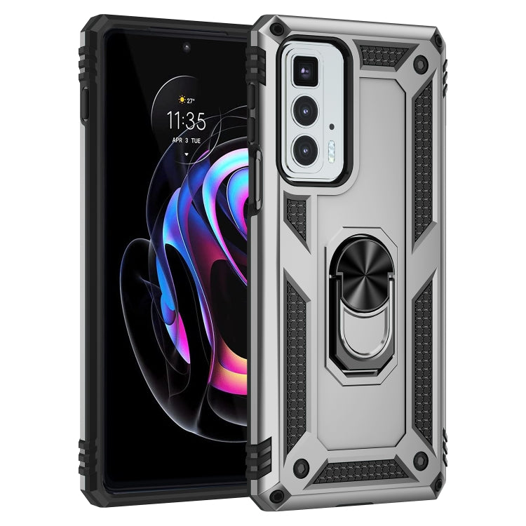 For Motorola Edge 20 Pro Shockproof TPU + PC Phone Case(Silver)