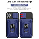 Sliding Camshield Card Phone Case For iPhone 12(Red)