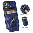Sliding Camshield Card Phone Case For iPhone 12(Red)