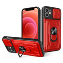 Sliding Camshield Card Phone Case For iPhone 11(Red)