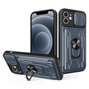 Sliding Camshield Card Phone Case For iPhone 11(Grey Blue)