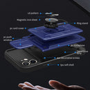 Sliding Camshield Card Phone Case For iPhone 11(Grey Blue)