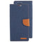 For Samsung Galaxy S22 Ultra 5G GOOSPERY CANVAS DIARY Canvas Texture Leather Phone Case(Dark Blue)