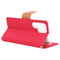 For Samsung Galaxy S22 Ultra 5G GOOSPERY CANVAS DIARY Canvas Texture Leather Phone Case(Red)