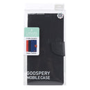 For Samsung Galaxy S22 Ultra 5G GOOSPERY CANVAS DIARY Canvas Texture Leather Phone Case(Black)