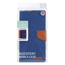 For Samsung Galaxy S22 Ultra 5G GOOSPERY CANVAS DIARY Canvas Texture Leather Phone Case(Blue)