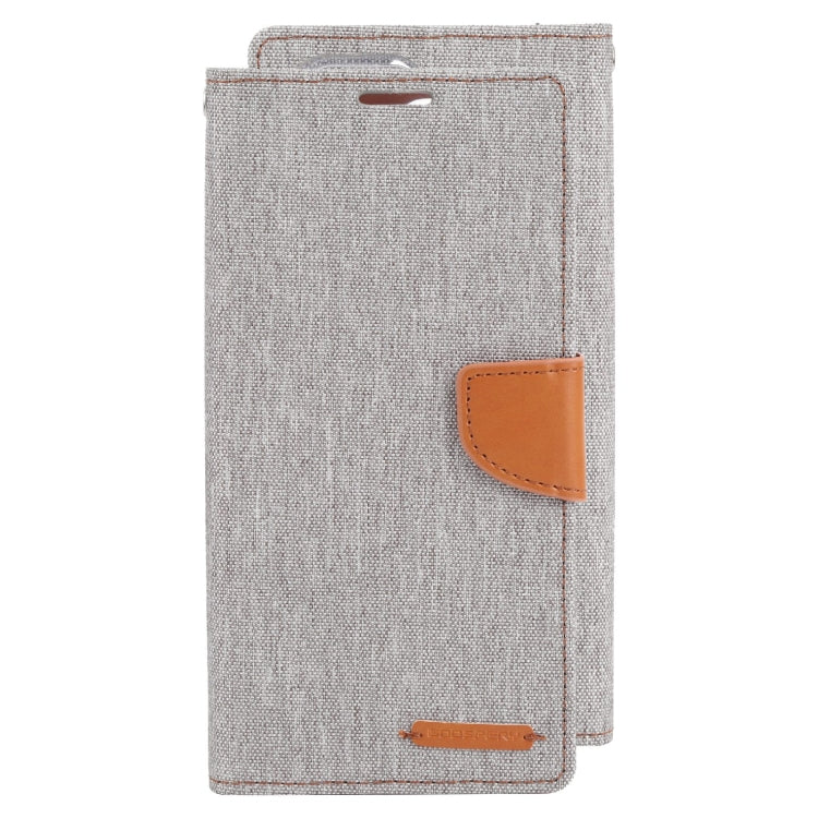 For Samsung Galaxy S22 Ultra 5G GOOSPERY CANVAS DIARY Canvas Texture Leather Phone Case(Grey)