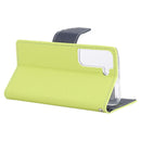 For Samsung Galaxy S22+ 5G GOOSPERY FANCY DIARY Cross Texture Leather Phone Case(Green)