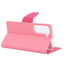 For Samsung Galaxy S22+ 5G GOOSPERY FANCY DIARY Cross Texture Leather Phone Case(Pink)