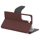 For Samsung Galaxy S22+ 5G GOOSPERY FANCY DIARY Cross Texture Leather Phone Case(Brown)