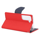 For Samsung Galaxy S22+ 5G GOOSPERY FANCY DIARY Cross Texture Leather Phone Case(Red)