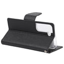 For Samsung Galaxy S22+ 5G GOOSPERY FANCY DIARY Cross Texture Leather Phone Case(Black)