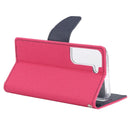 For Samsung Galaxy S22+ 5G GOOSPERY FANCY DIARY Cross Texture Leather Phone Case(Rose Red)