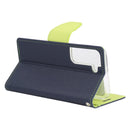For Samsung Galaxy S22+ 5G GOOSPERY FANCY DIARY Cross Texture Leather Phone Case(Navy Blue)
