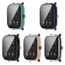 For Amazfit GTS 2 mini PC + Tempered Glass Watch Protective Case(Ink Blue)
