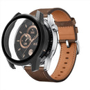 For Huawei Watch GT 3 42mm PC + Tempered Glass Watch Protective Case(Black)