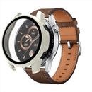 For Huawei Watch GT 3 46mm PC + Tempered Glass Watch Protective Case(Creamy-white)