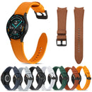 For Samsung Galaxy Watch4 40mm/44mm Double-sided Leather Watch Band(Brown)
