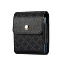 For Samsung Galaxy Z Flip3 5G Checkered Texture Waist Hanging Phone Case(Black)
