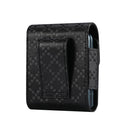 For Samsung Galaxy Z Flip3 5G Checkered Texture Waist Hanging Phone Case(Black)
