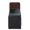 For Samsung Galaxy Z Flip3 5G Lamb Texture Waist Hanging Phone Case(Black)