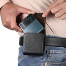 For Samsung Galaxy Z Flip3 5G Lamb Texture Waist Hanging Phone Case(Black)