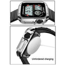 Silicone Watch Band + Watch Case Set For Apple Watch Series 7 45mm(Black)