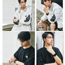 Silicone Watch Band + Watch Case Set For Apple Watch Series 7 45mm(Black Red)