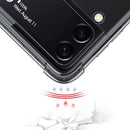For Samsung Galaxy Z Flip3 5G GKK Shockproof Airbag Phone Case with Ring Holder(Transparent Black)