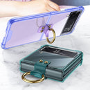 For Samsung Galaxy Z Flip3 5G GKK Shockproof Airbag Phone Case with Ring Holder(Transparent)
