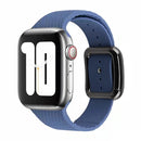 Black Buckle Silicone Watch Band For Apple Watch Series 7 41mm / 6&SE&5&4 40mm / 3&2&1 38mm(Navy Blue)
